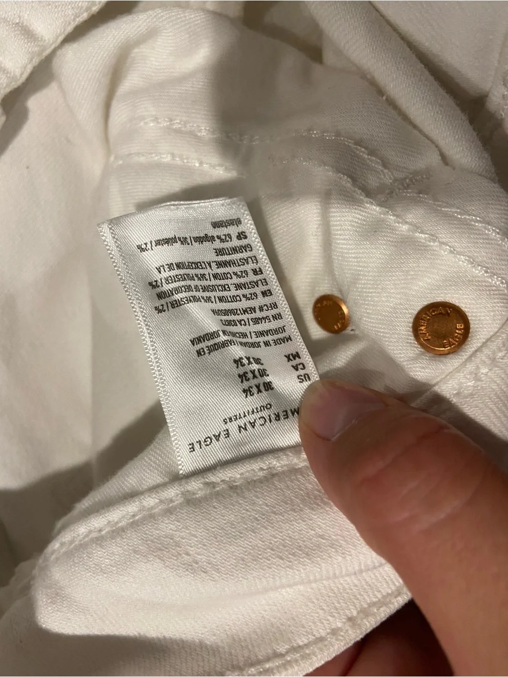 American Eagle Outfitters White Straight Leg Jeans